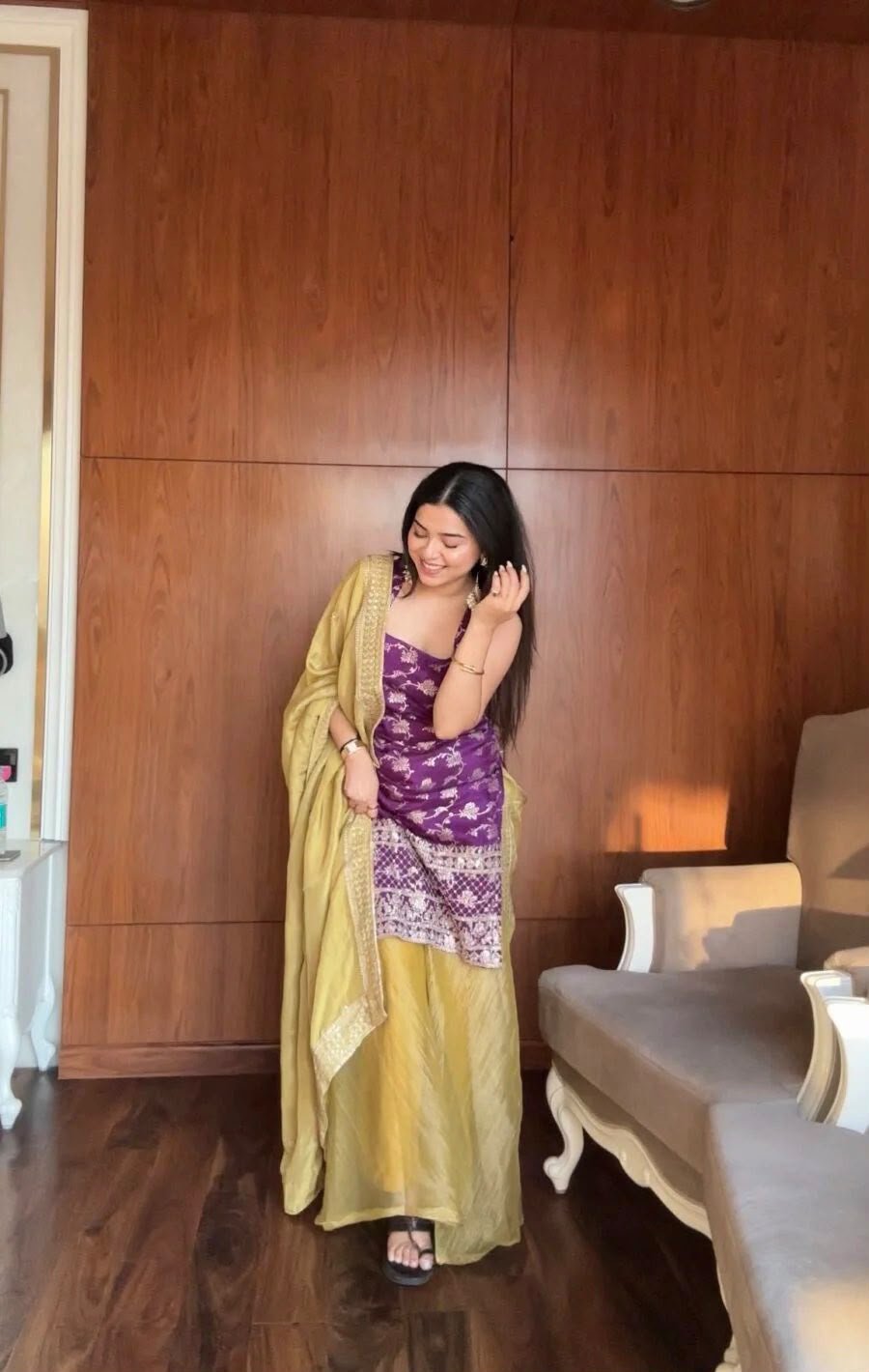 Thread and Sequins Suit Set