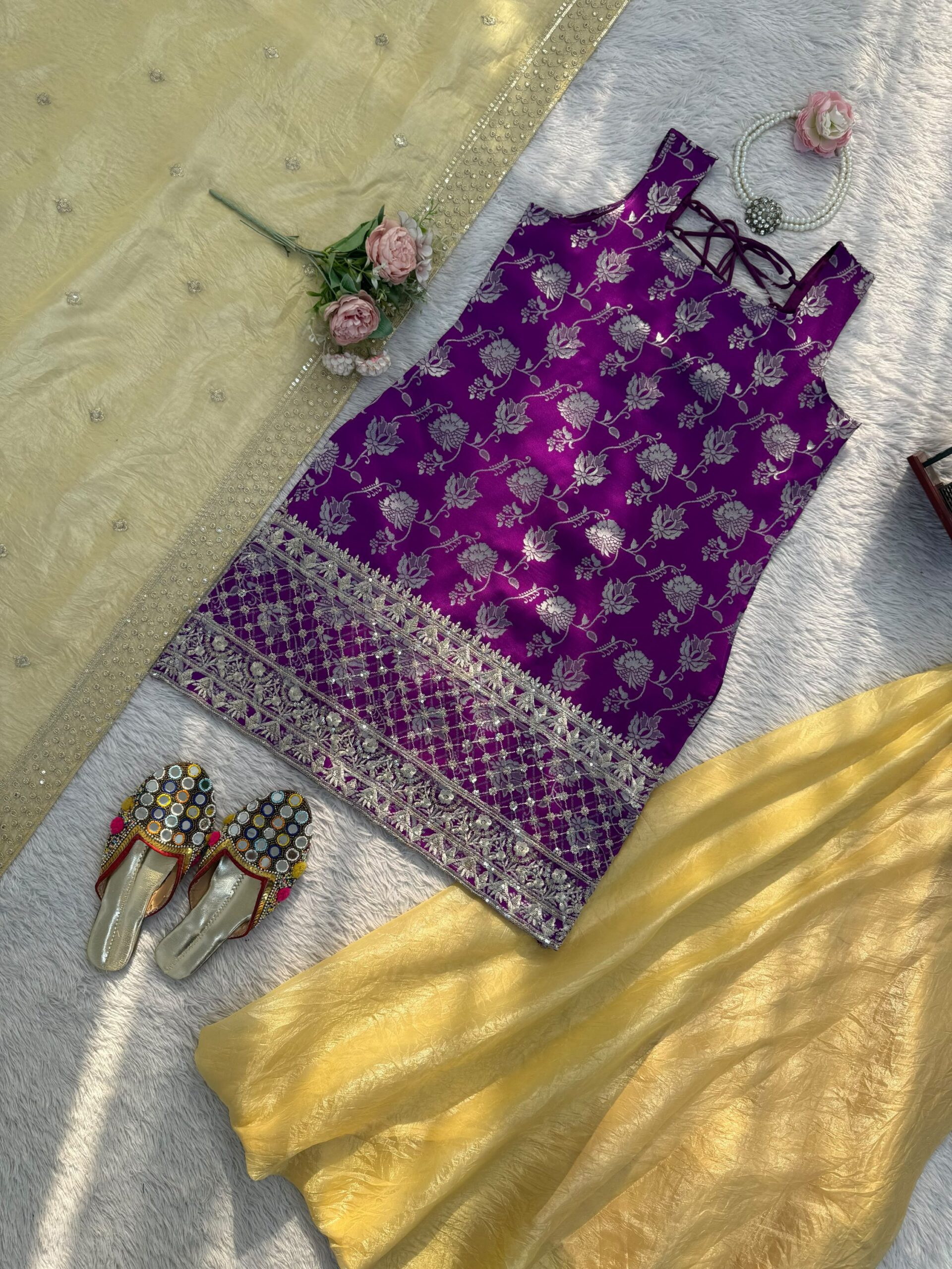Thread and Sequins Suit Set - Image 10