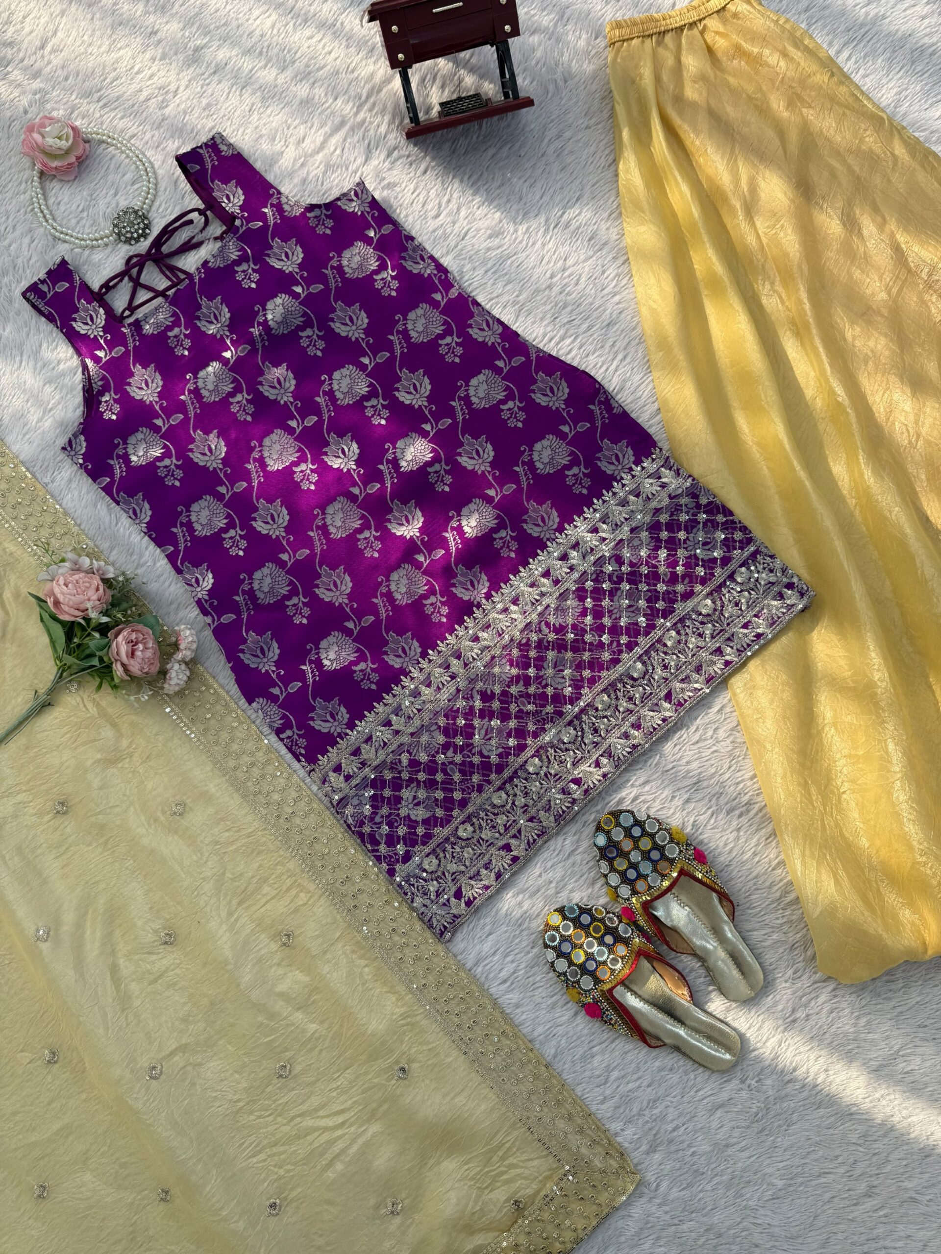 Thread and Sequins Suit Set - Image 11
