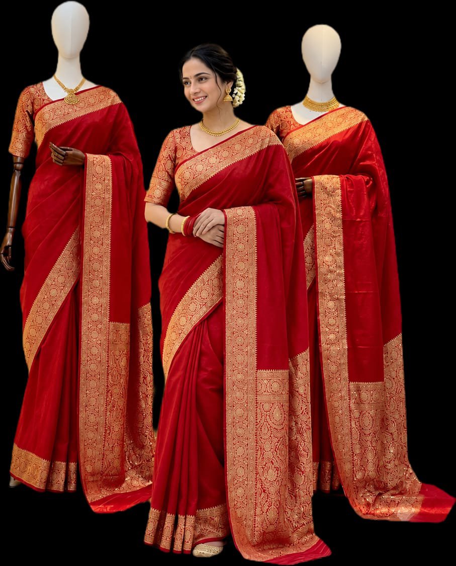 Kanjivaram Bandhani Soft Silk Saree