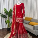 Chinon Silk Thread & Sequins Sharara Set